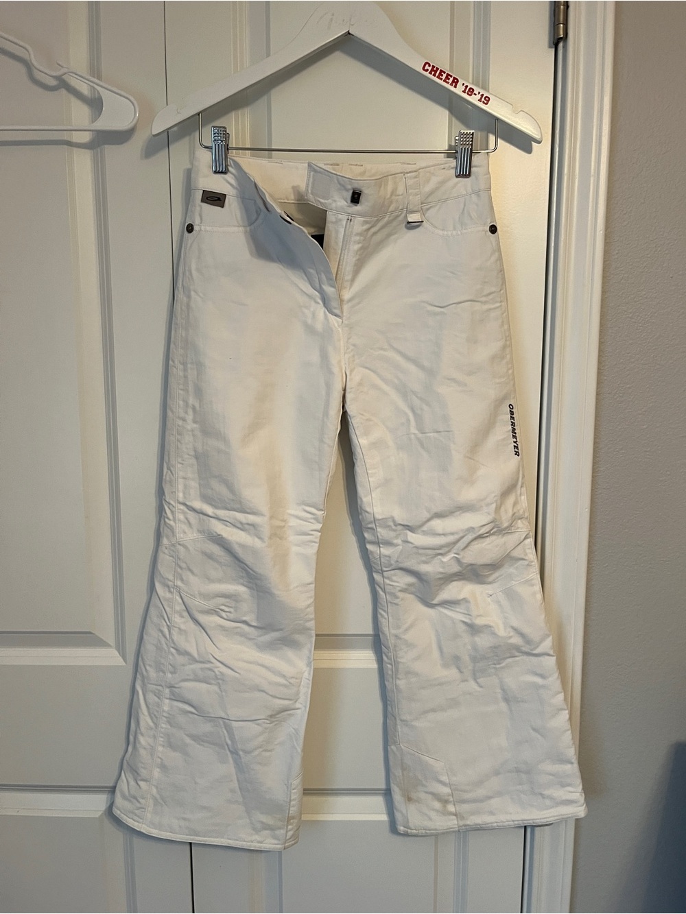 Obermeyer White Flared Kids Snow Pants